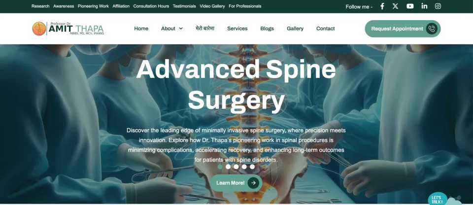 Prof. Dr. Amit Thapa - Personal Portfolio Website